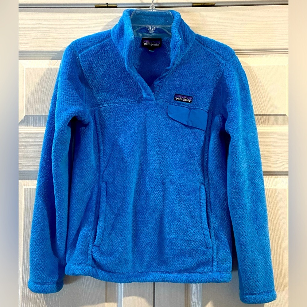 Patagonia Retool Snap T Pullover Womens Small Blue Chest Front Pockets